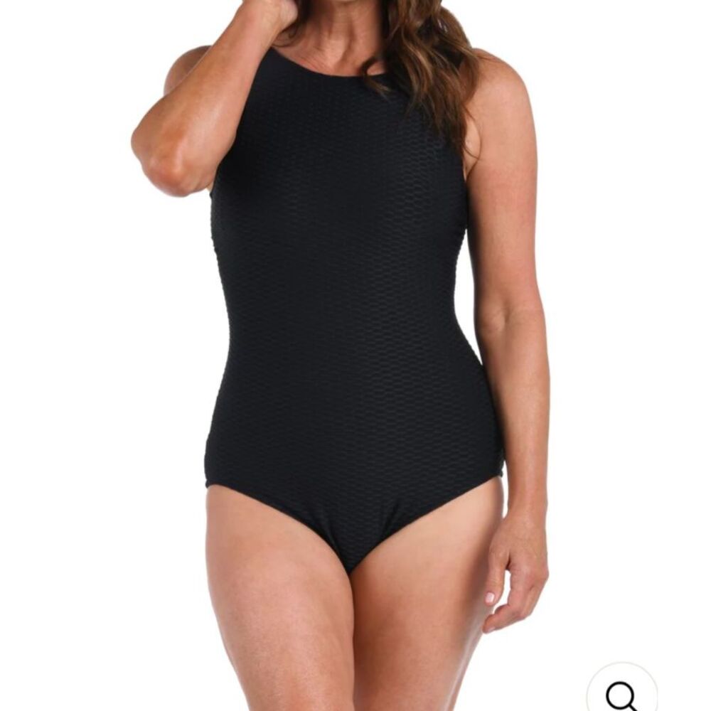 Maxine Of Hollywood Swimsuit High Neck Black Size 10